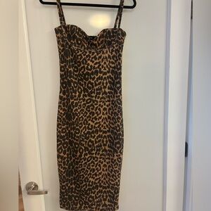 Leopard print dress from pretty little thing.
